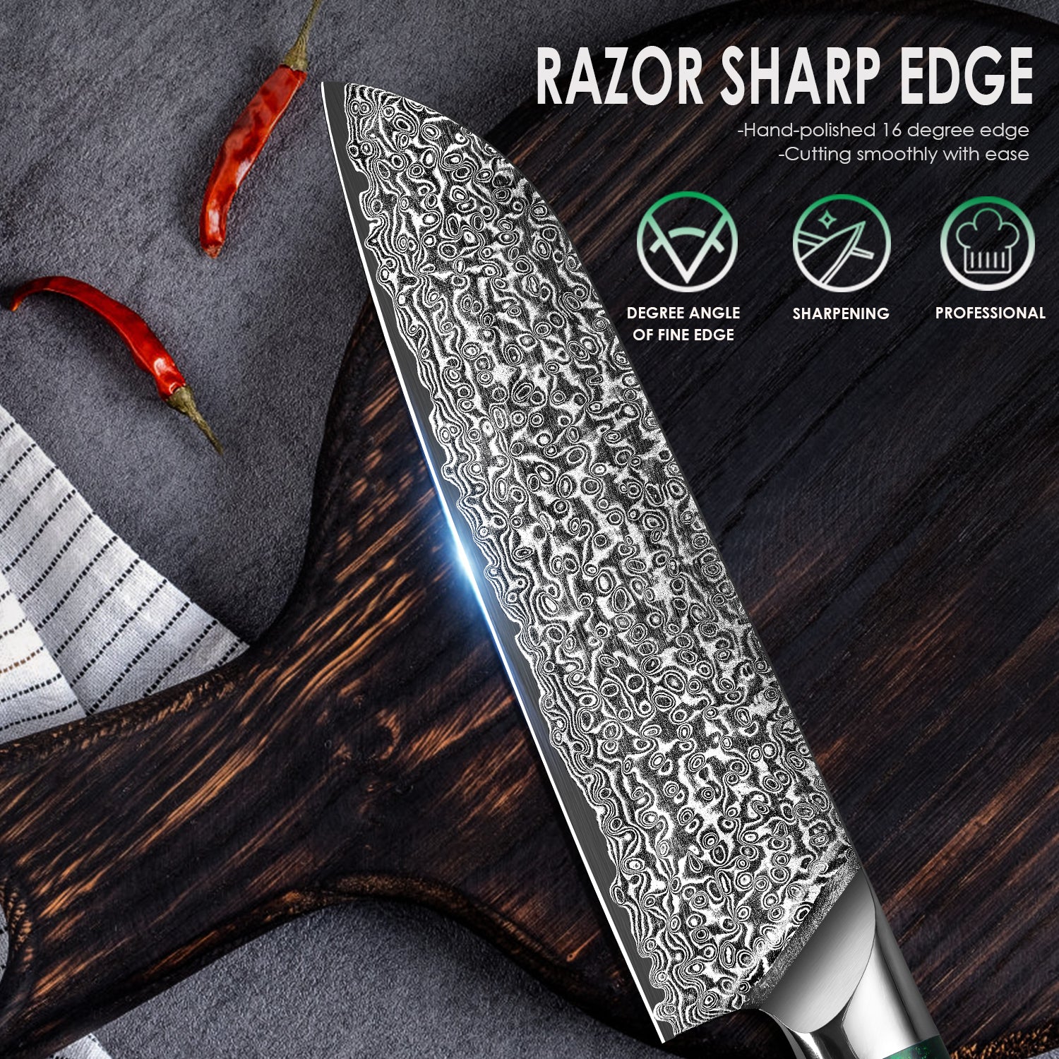 "Earth" Series - Santoku Sword