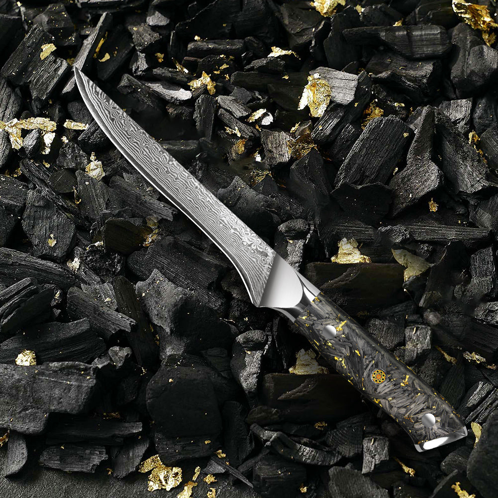 Black carbon gold series-boning knife