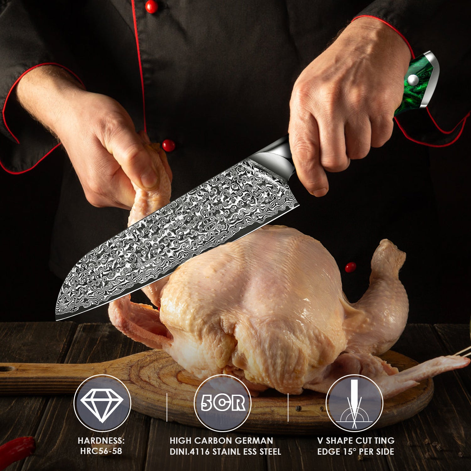 "Earth" Series - Santoku Sword