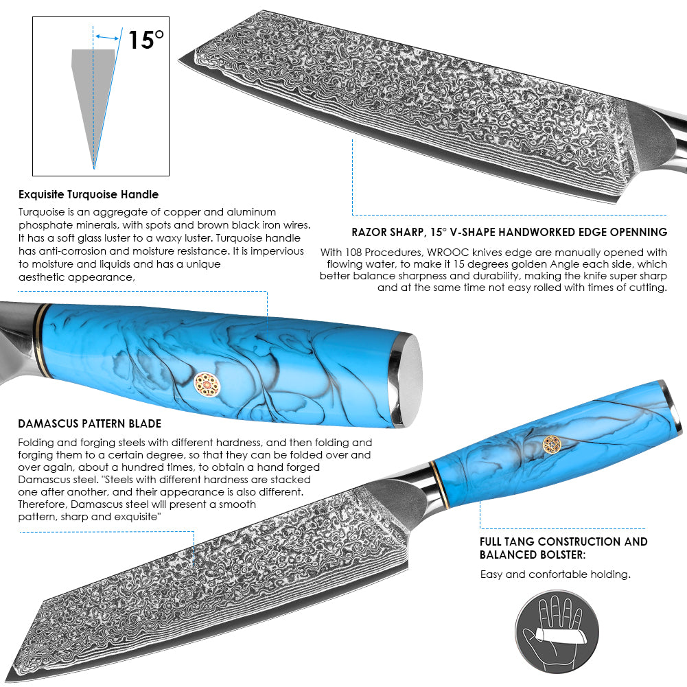 Blue Turquoise Series - Ox Knife