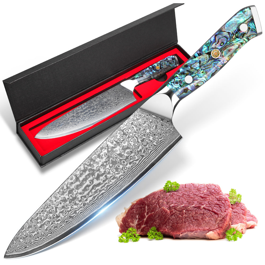 Abalone Shell Series-Chef’s Knife + Santoku Knife + Deboning Knife
