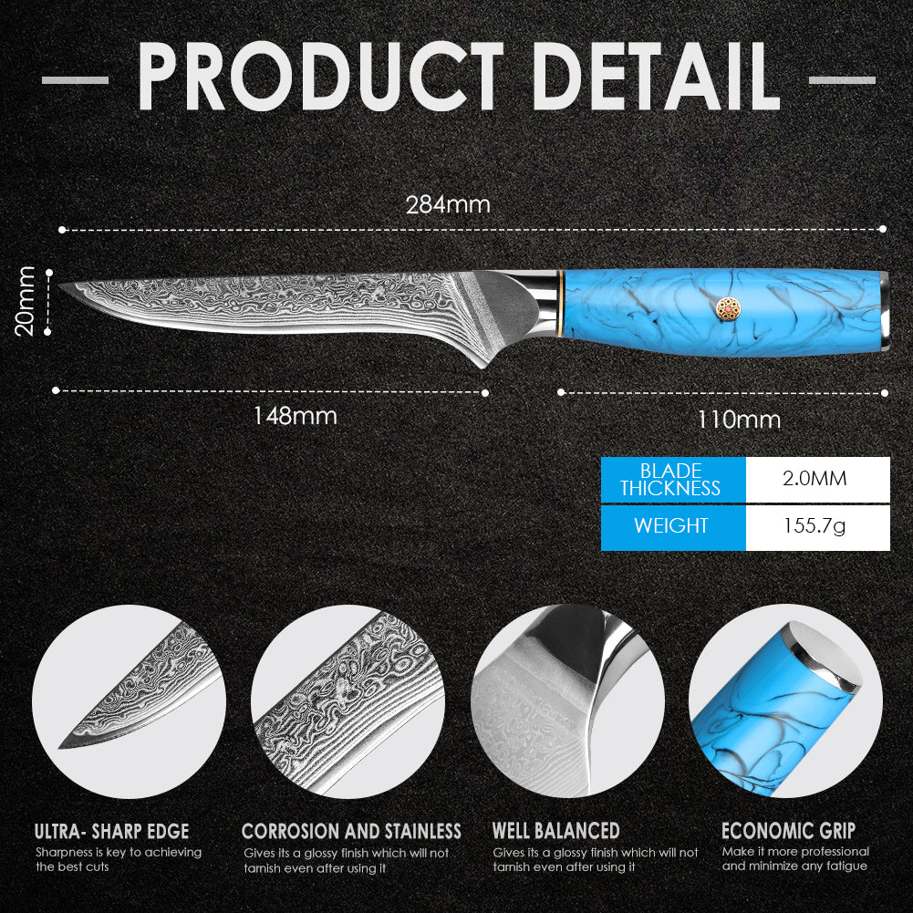 Blue Turquoise Series-Deboning Knife