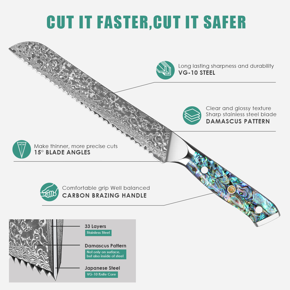 Abalone shell series-bread knife