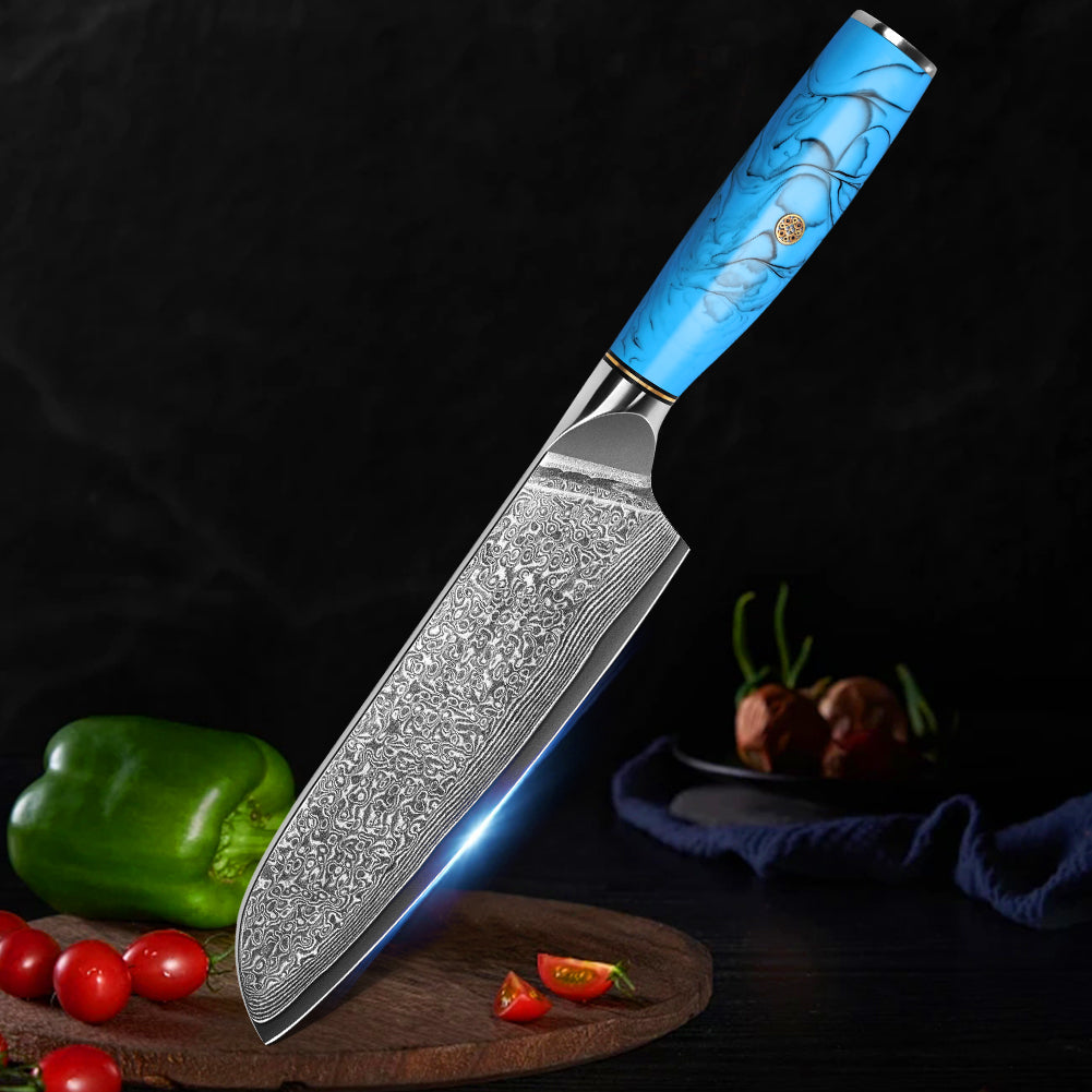 Blue Turquoise Series-Santoku Knife