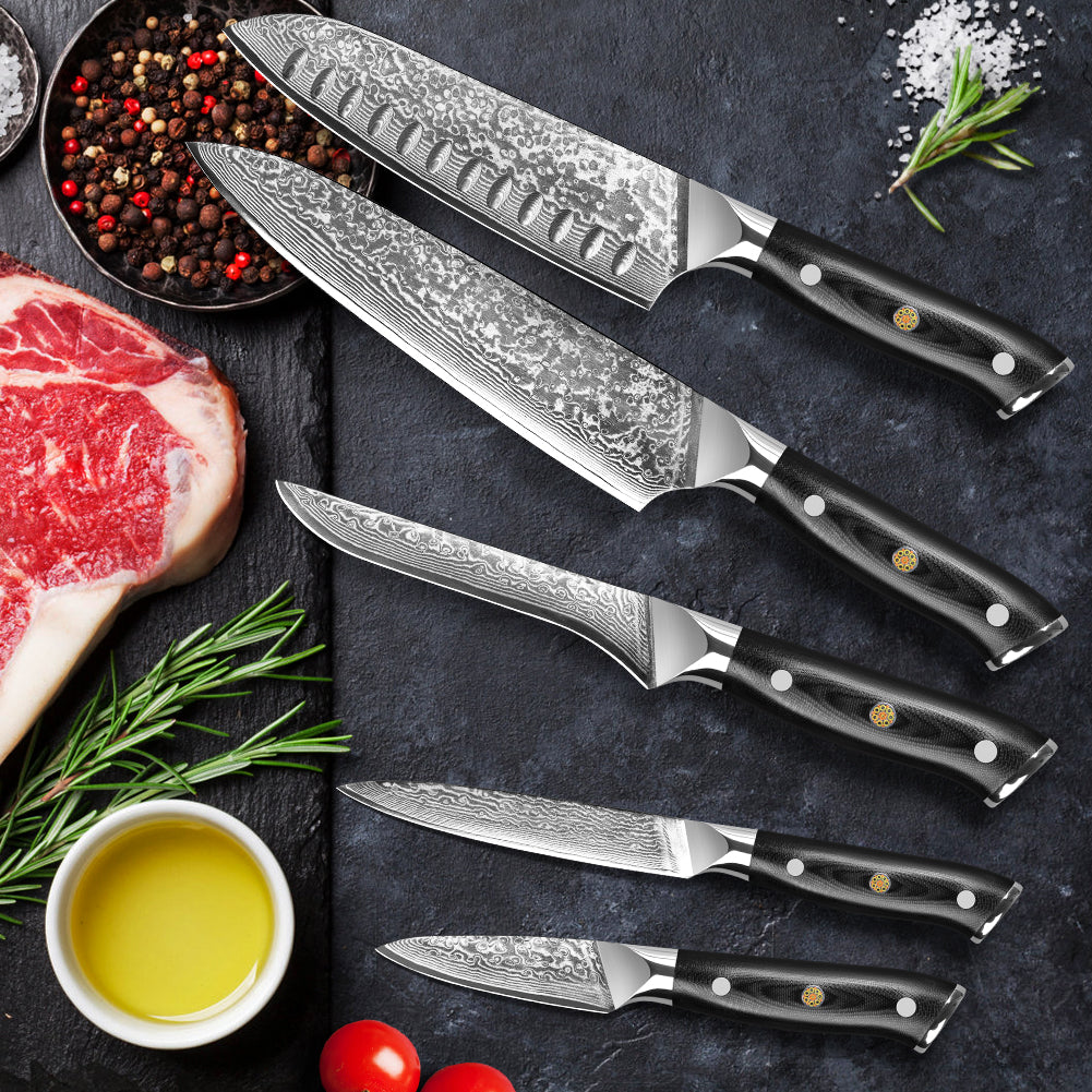 "General" series - Chef's Knife + Santoku Knife + Multipurpose Knife + Deboning Knife + Fruit Cutter
