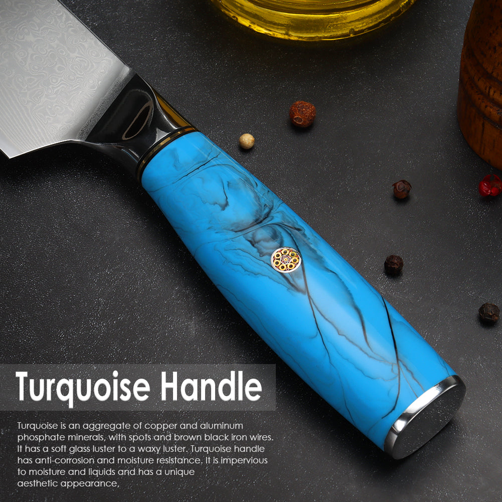 Blue Turquoise Series-Santoku Knife