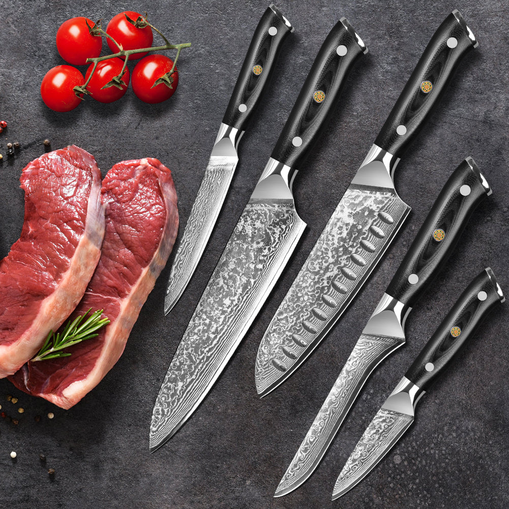 "General" series - Chef's Knife + Santoku Knife + Multipurpose Knife + Deboning Knife + Fruit Cutter