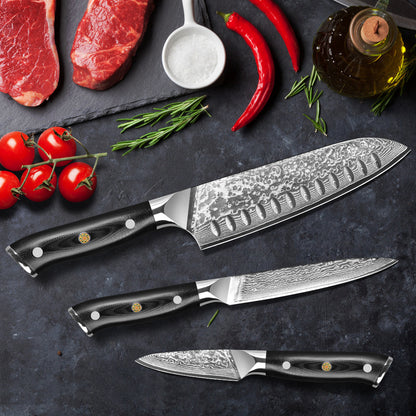 "General" series - Santoku knife + multi-purpose knife + fruit cutter