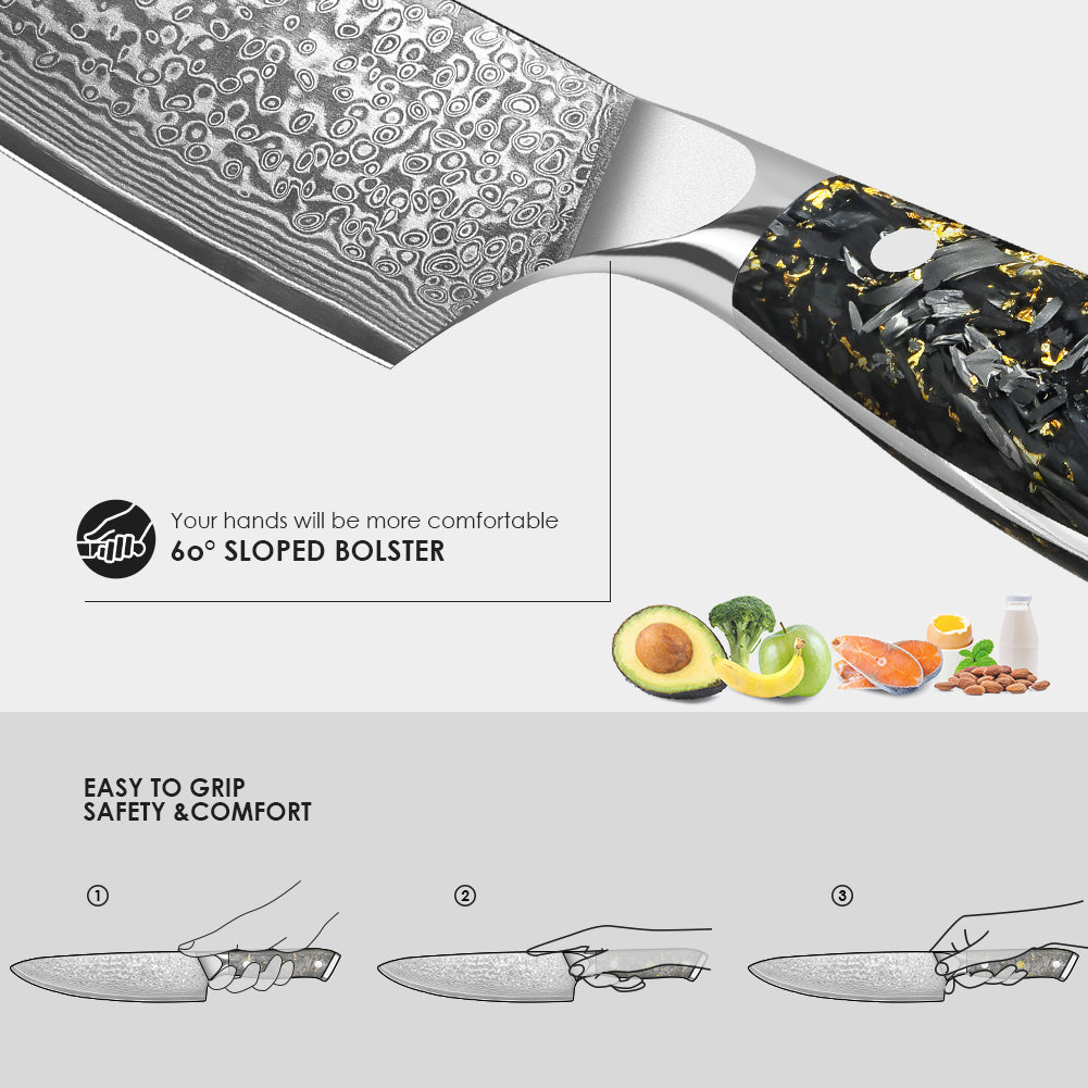 Black Carbon Gold Series-Chinese Slicing Knife