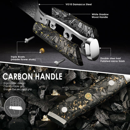 Black Carbon Gold Series-Chef’s Knife