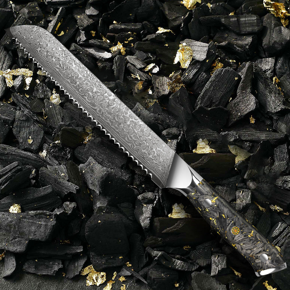 Black carbon gold series-bread knife