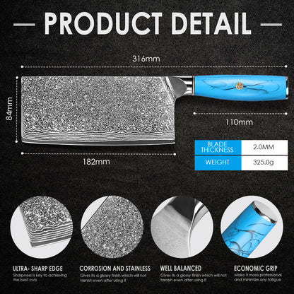 Blue Turquoise Series-Chinese Slicing Knife