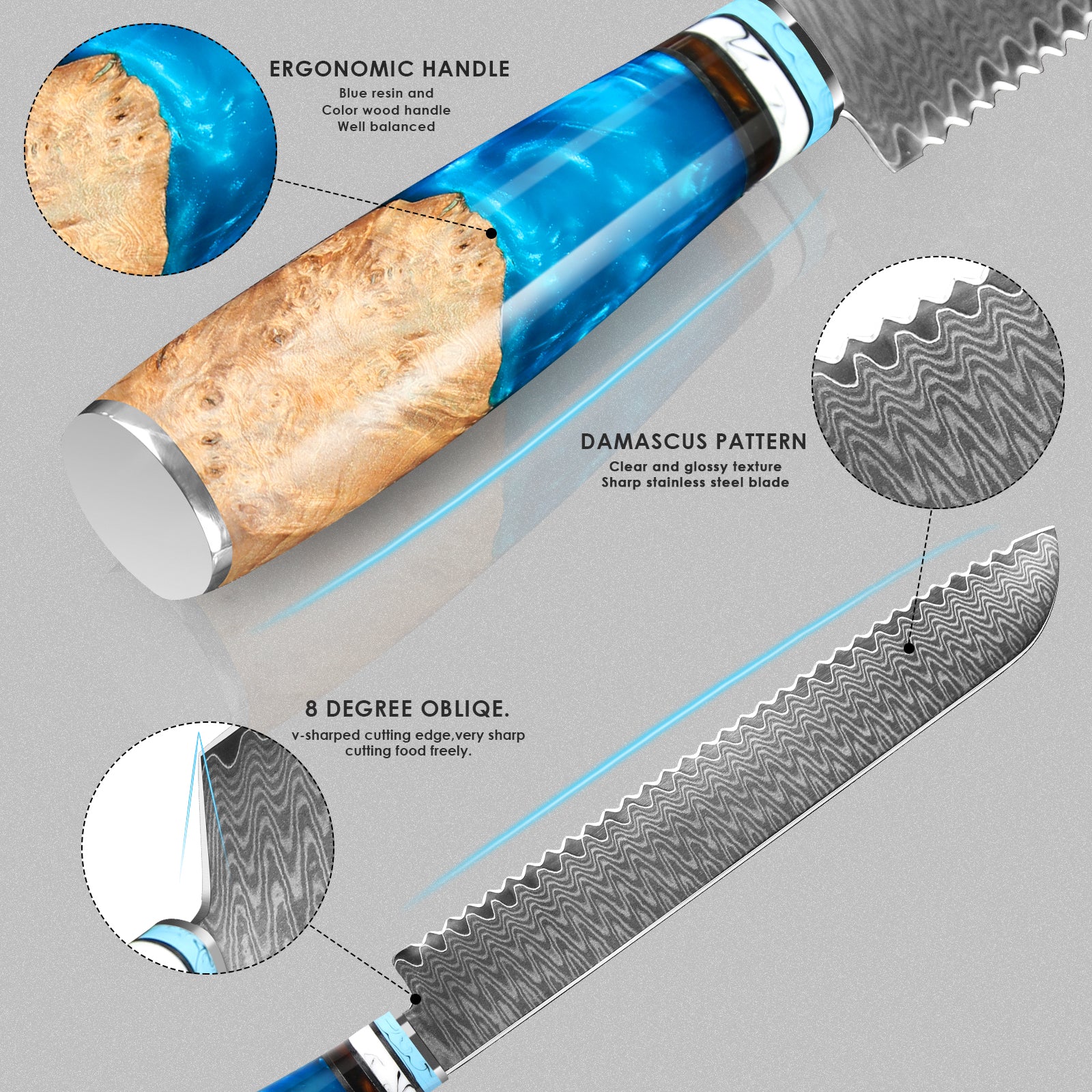 "Tsunami" Series-Bread Knife