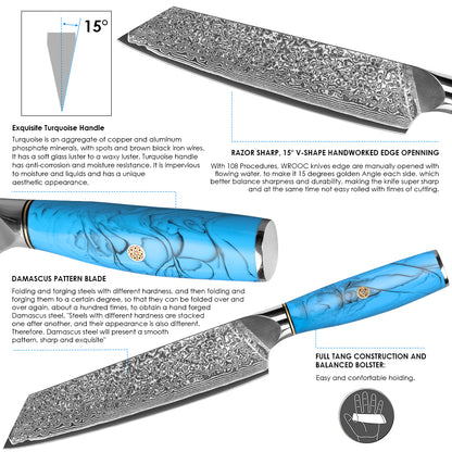 Blue Turquoise Series - Ox Knife