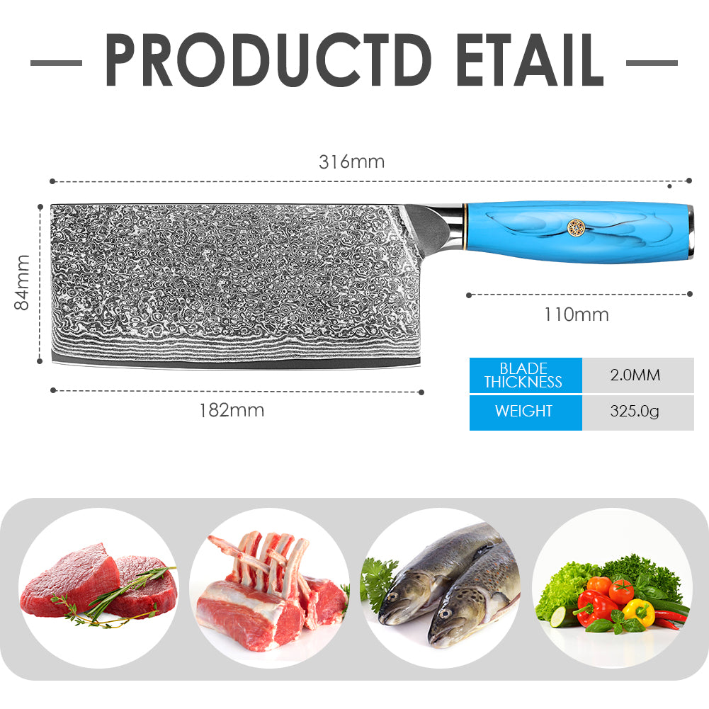 Blue Turquoise Series-Chinese Slicing Knife