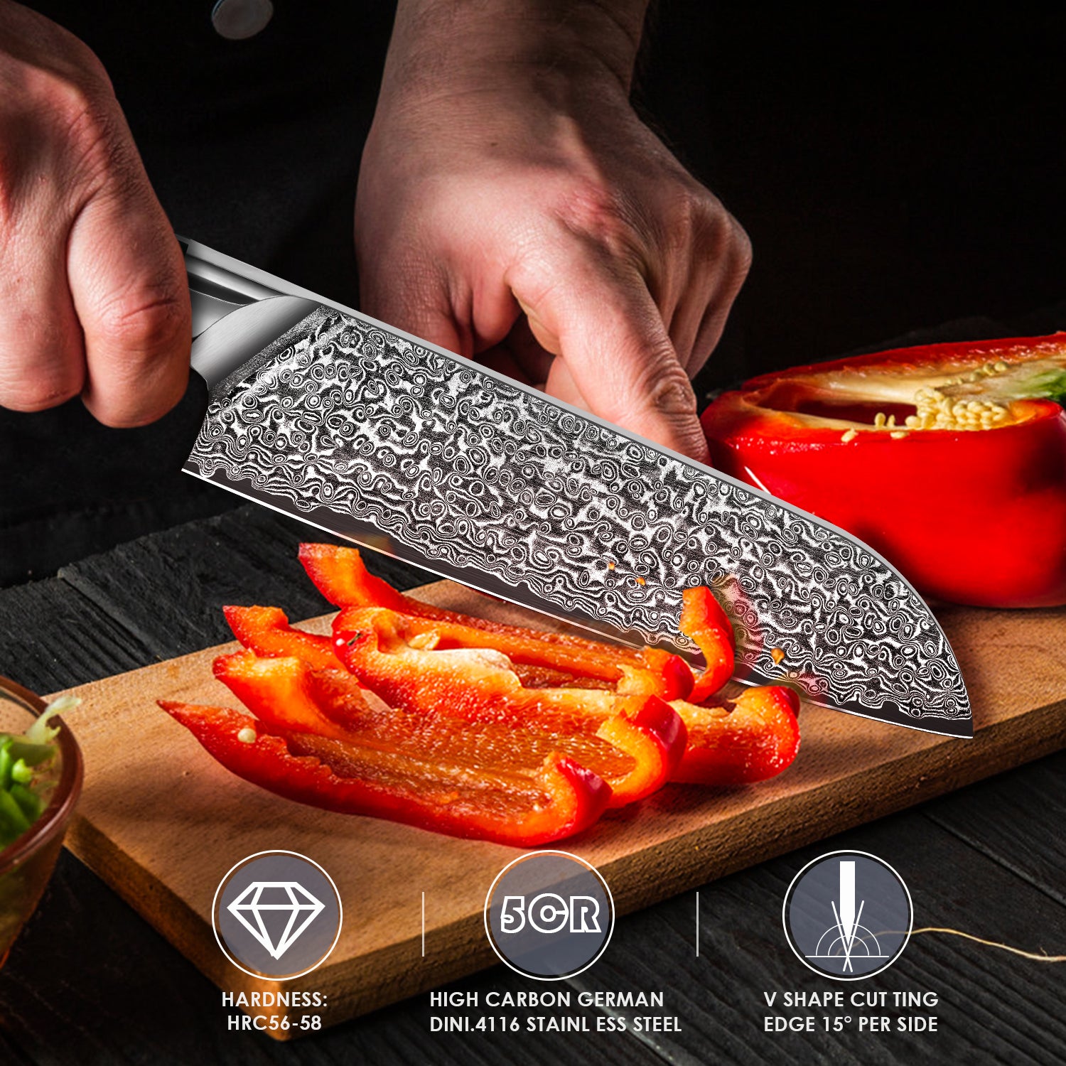 "Earth" Series - Santoku Sword