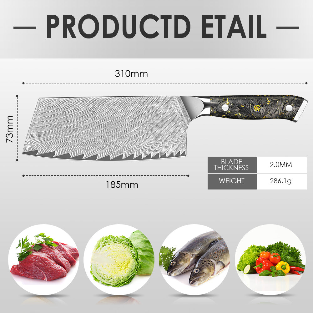 Black Carbon Gold Series-Chinese Slicing Knife