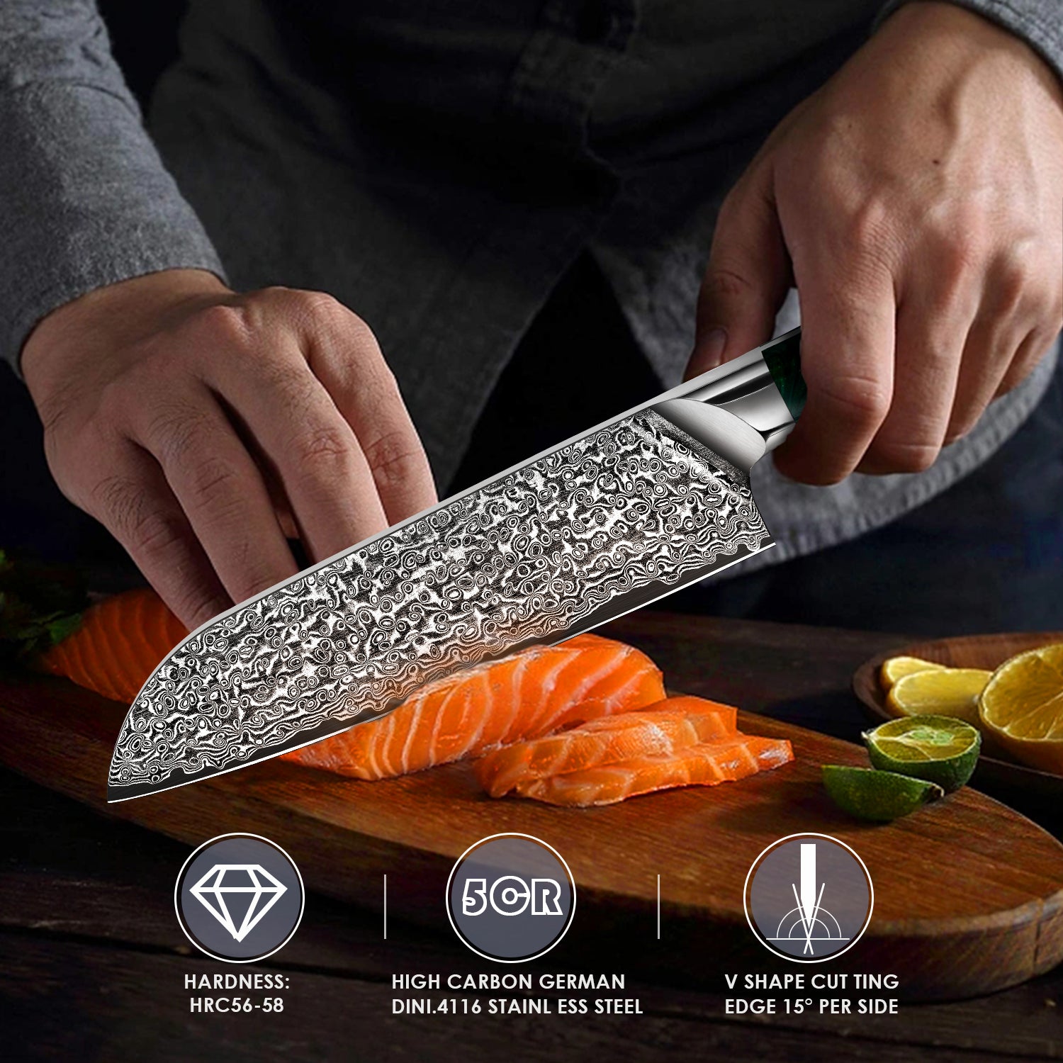 "Earth" Series - Santoku Sword