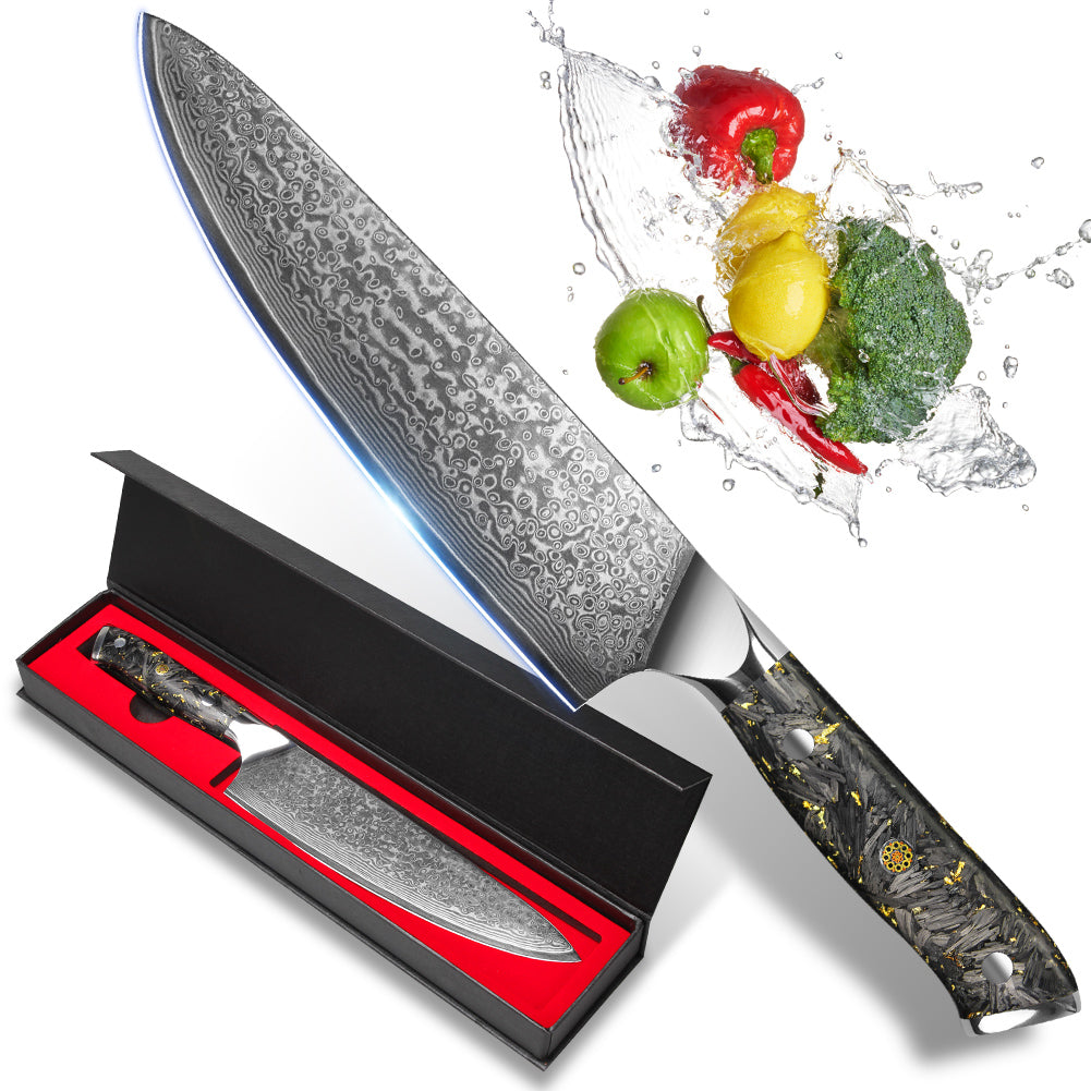 Black Carbon Gold Series-Chef’s Knife