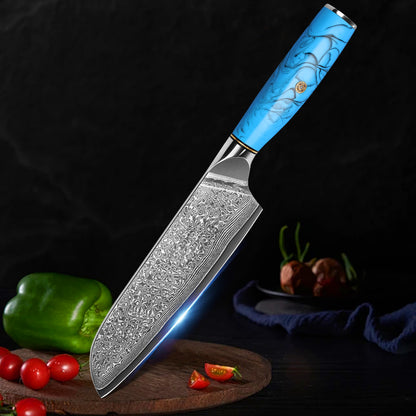 Blue Turquoise Series-Santoku Knife