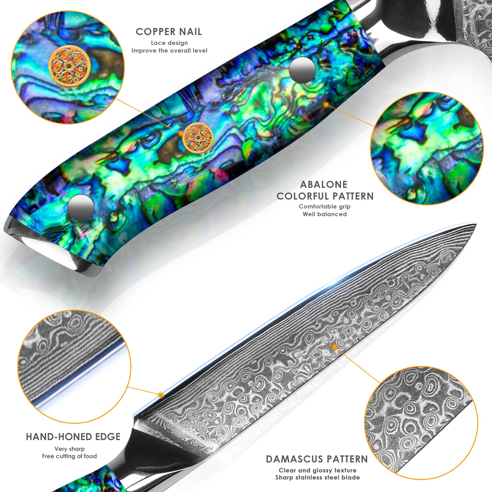 Abalone shell series - beef knife