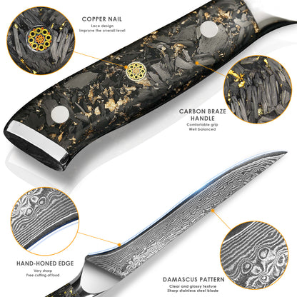 Black carbon gold series-boning knife