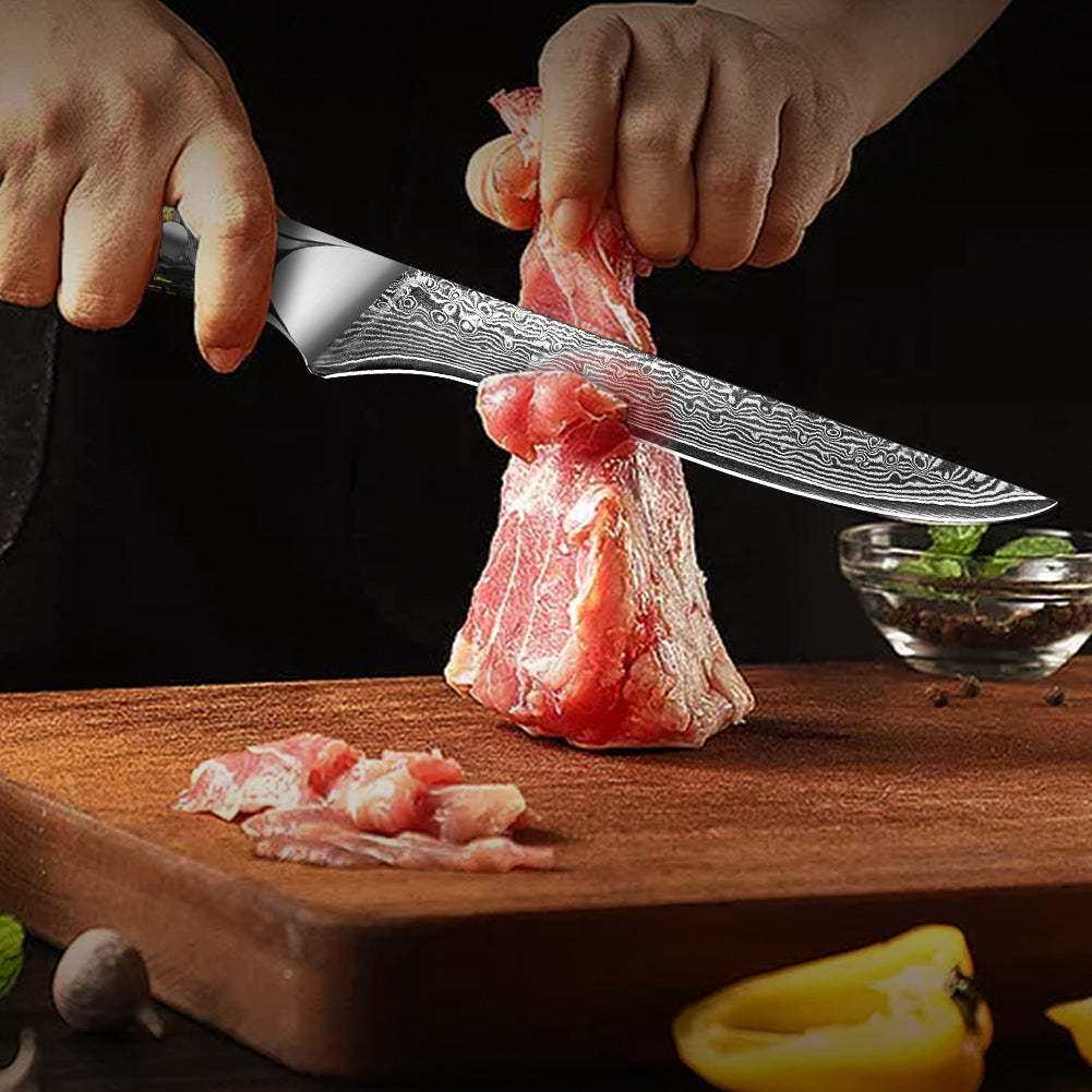 Black carbon gold series-boning knife